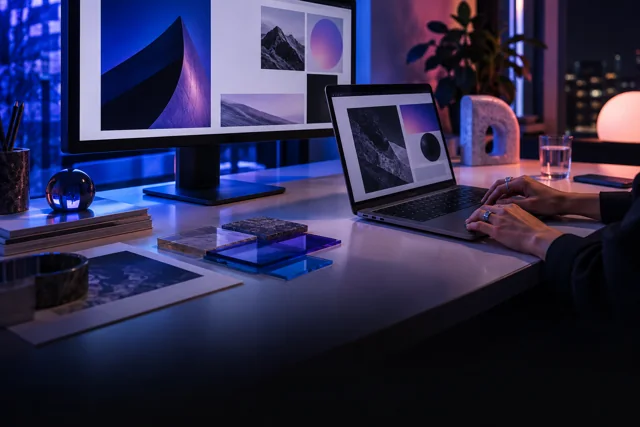 Escena ilustrativa de diseño digital